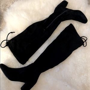 Black over the knee boots